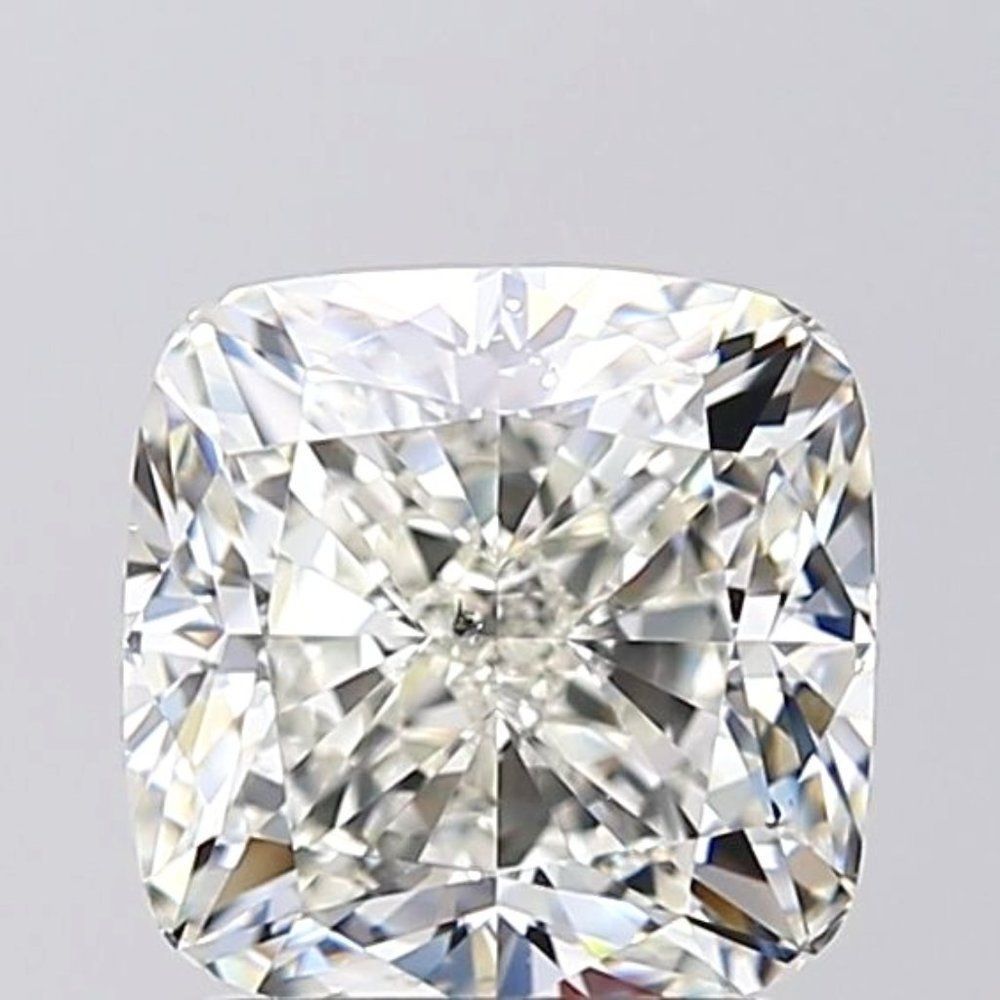 GIA Certified Cushion brilliant 2.01ct J SI1 EX EX Earth Mined Diamond